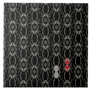 Spiders - Bat Black and Bone White Tile