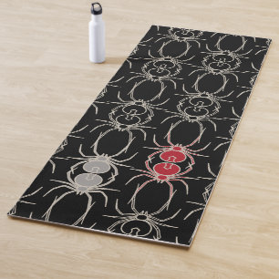 Spiders - Bat Black and Bone White Yoga Mat