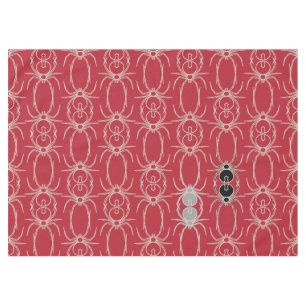 Spiders - Blood Red and Bone White Tablecloth