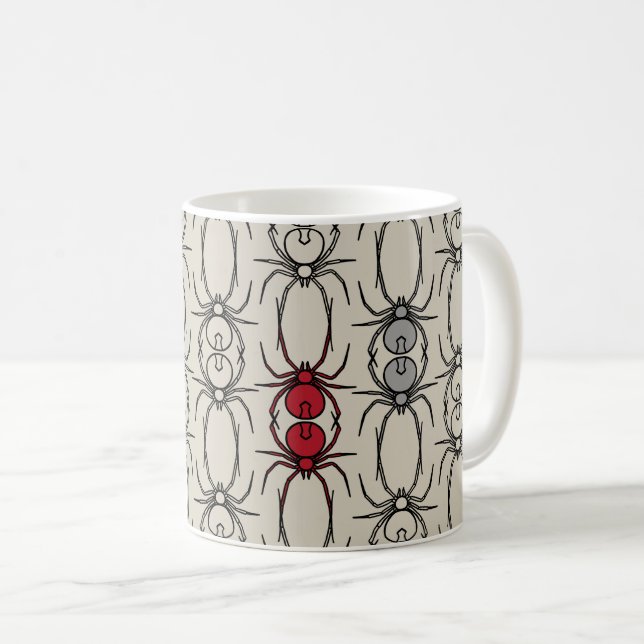 Spiders - Bone White and Bat Black Coffee Mug (Front Right)