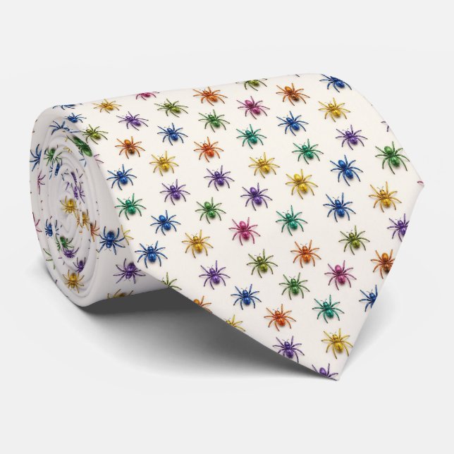 Spiders Faux Silk | Insect Enthusiast Tie (Rolled)