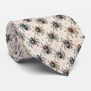 Spiders Faux Silk   Insect Enthusiast Tie