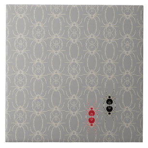 Spiders - Ghost Grey and Bone White Tile