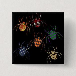Spiders 'N Patterns 2 Inch Square Button