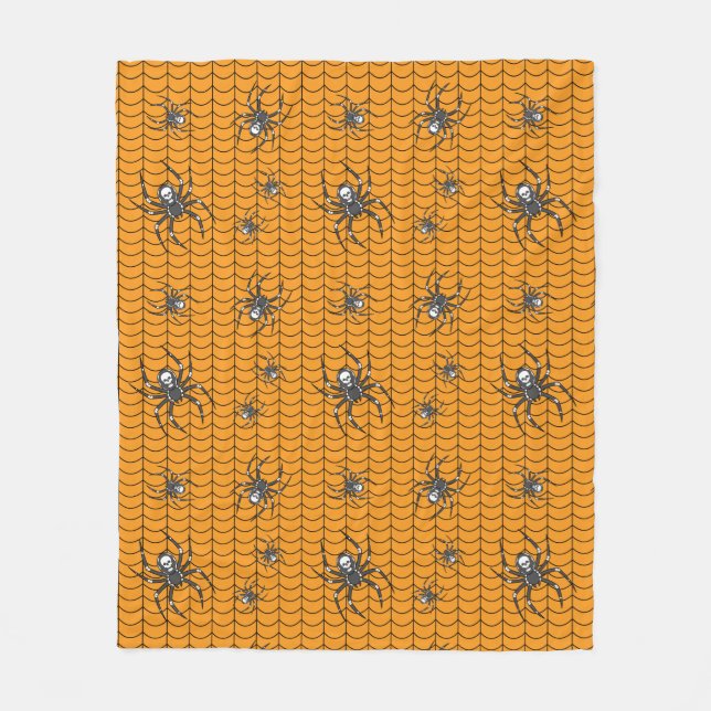 Spiders on Parade Fleece Blanket (Front)