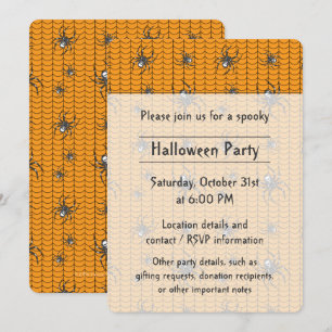 Spiders on Parade Party Invitation