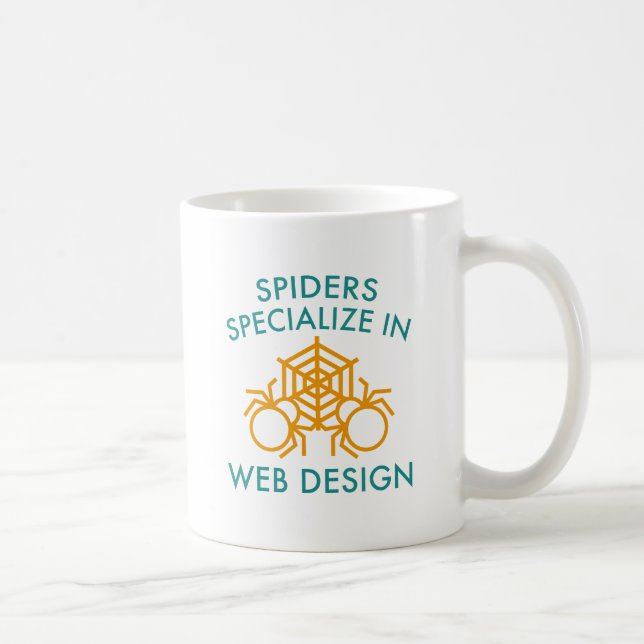 Spiders Specialize In Web Design Coffee Mug (Right)