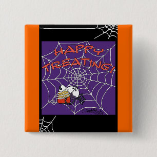 Spiders Sweet Catch 2 Inch Square Button