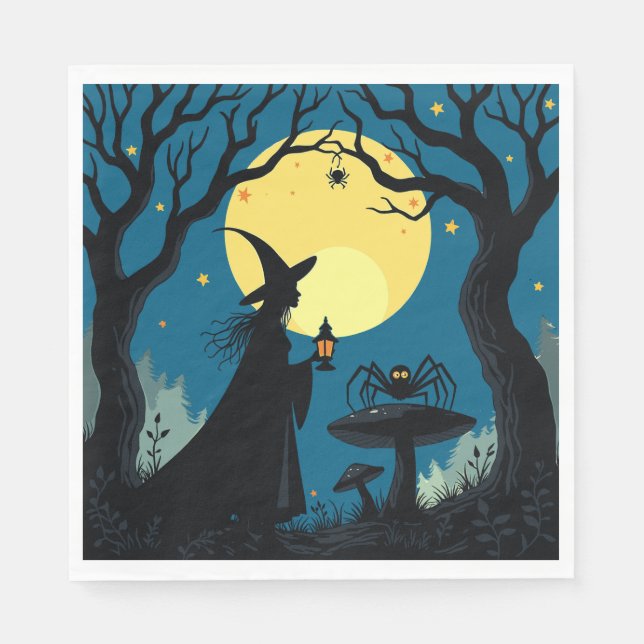 Spiders, Toadstools and Witches Napkin (Front)