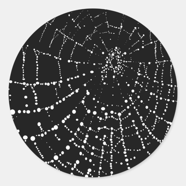 Spider's Web Classic Round Sticker (Front)