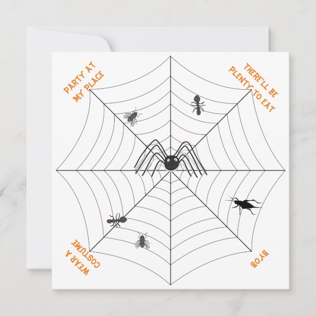 Spider's Web Party at My Place - Invitation de la  (Devant)
