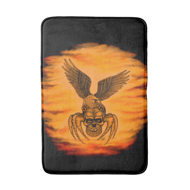Spiderskull with Eagle Bath Mat (Front Vertical)