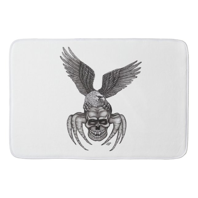 Spiderskull with Eagle Bath Mat (Front)
