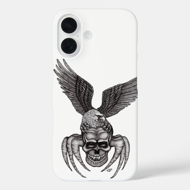 Spiderskull with Eagle Case-Mate iPhone Case (Back)