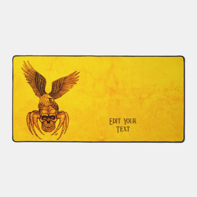 Spiderskull with Eagle Desk Mat (Front)