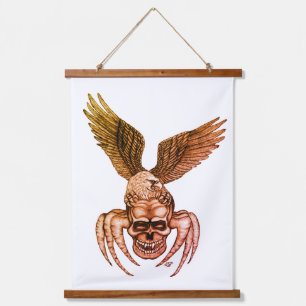 Spiderskull with Eagle Hanging Tapestry