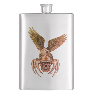 Spiderskull with Eagle Hip Flask