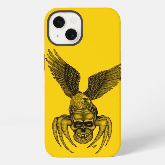 Spiderskull with Eagle iPhone Case (Back)