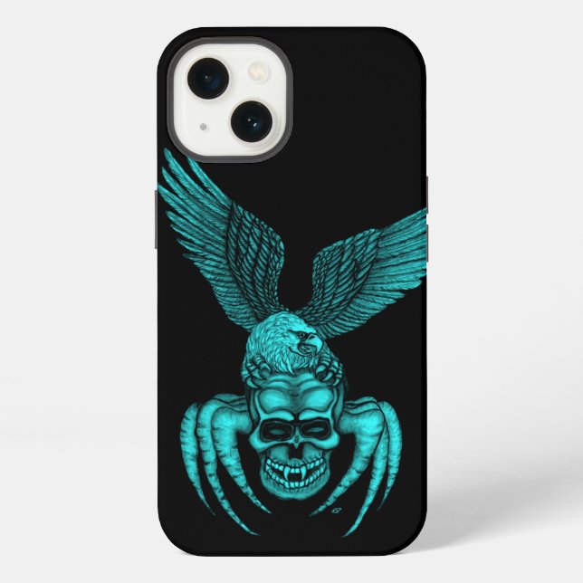Spiderskull with Eagle iPhone Case (Back)
