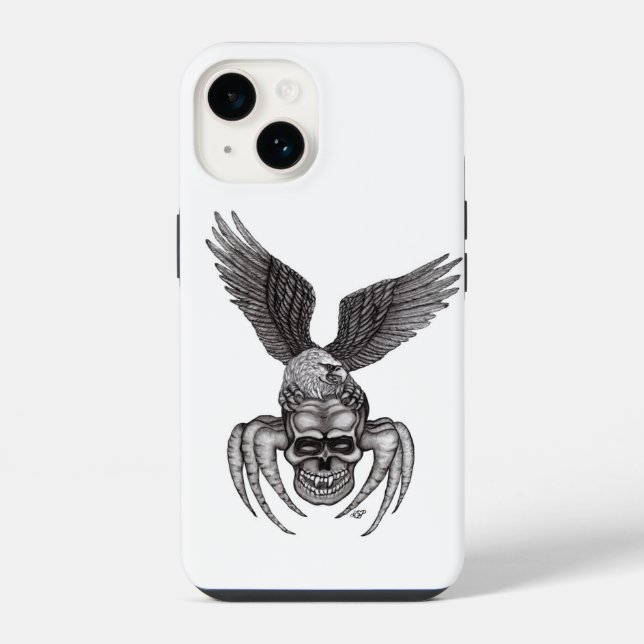 Spiderskull with Eagle iPhone Case (Back)