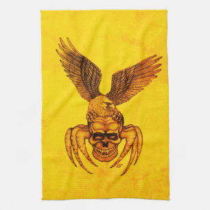 Spiderskull with Eagle Kitchen Towel