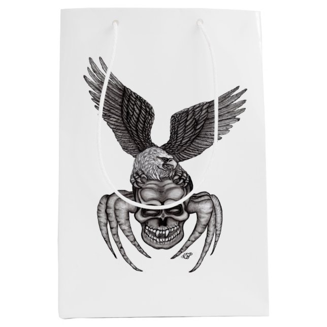 Spiderskull with Eagle Medium Gift Bag (Front)
