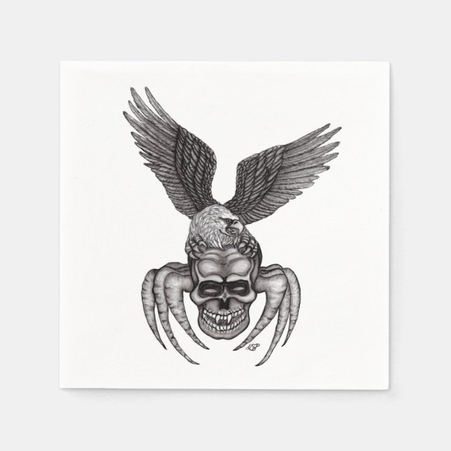 Spiderskull with Eagle Napkin (Front)