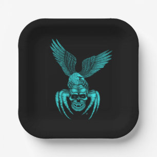 Spiderskull with Eagle Paper Plate