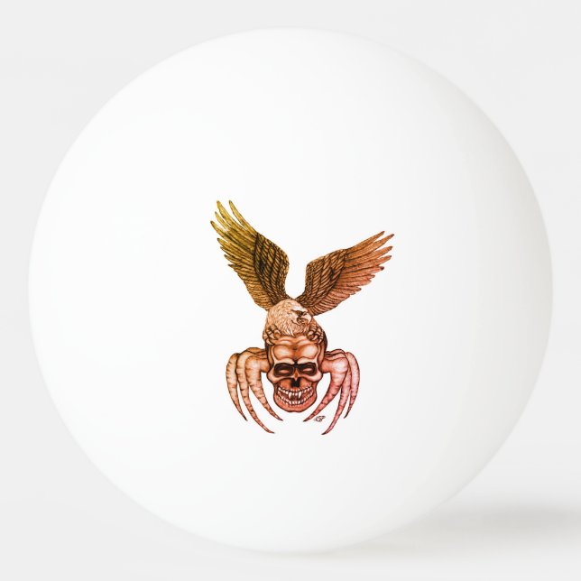 Spiderskull with Eagle Ping Pong Ball (Front)