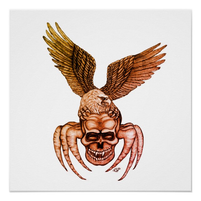 Spiderskull with Eagle Poster (Front)