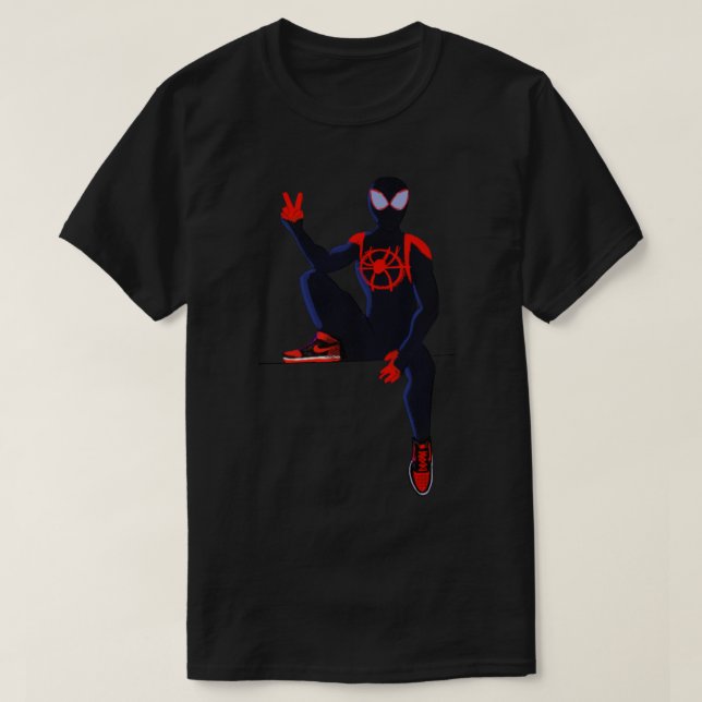 Spiderverse  Miles morales Sticker T-Shirt (Design Front)