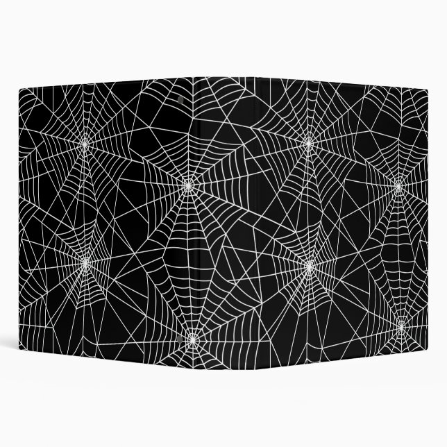 Spiderweb Black and White Halloween Binder (Background)