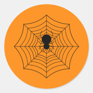 Spiderweb classic round sticker