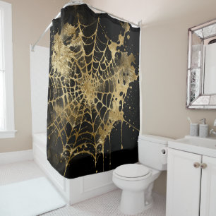Spiderweb Elegance   Creepy Beautiful Gold Cobweb