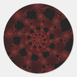 Spiderweb Fractal Classic Round Sticker
