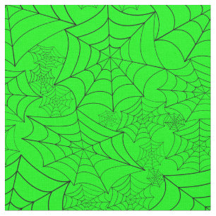 spiderweb halloween gothic spider web acid green fabric