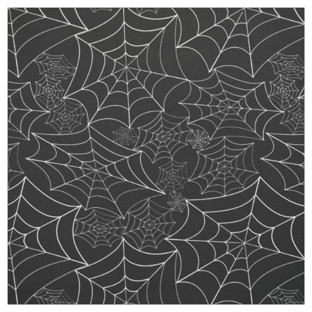 spiderweb halloween gothic spider web black fabric (Swatch)