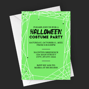 Spiderweb Halloween Party Invitation