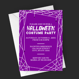 Spiderweb Halloween Party Invitation