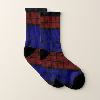 Spiderweb-Man Dotted blue Red Printed Socks