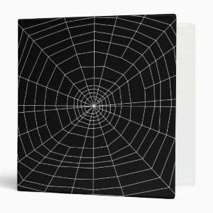 spiderweb on Black Binder