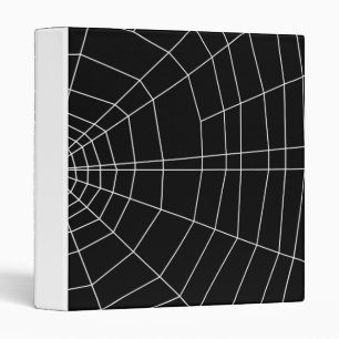 spiderweb on Black Binder