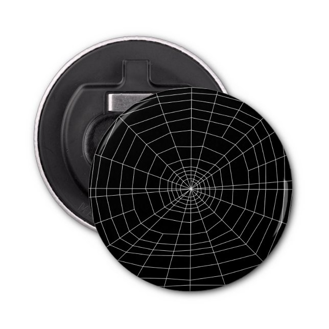 spiderweb on Black Bottle Opener (Front)