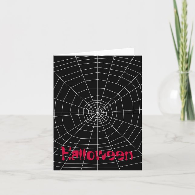 spiderweb on Black Card (Front)