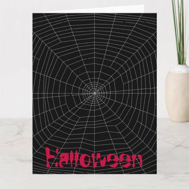 spiderweb on Black Card (Front)