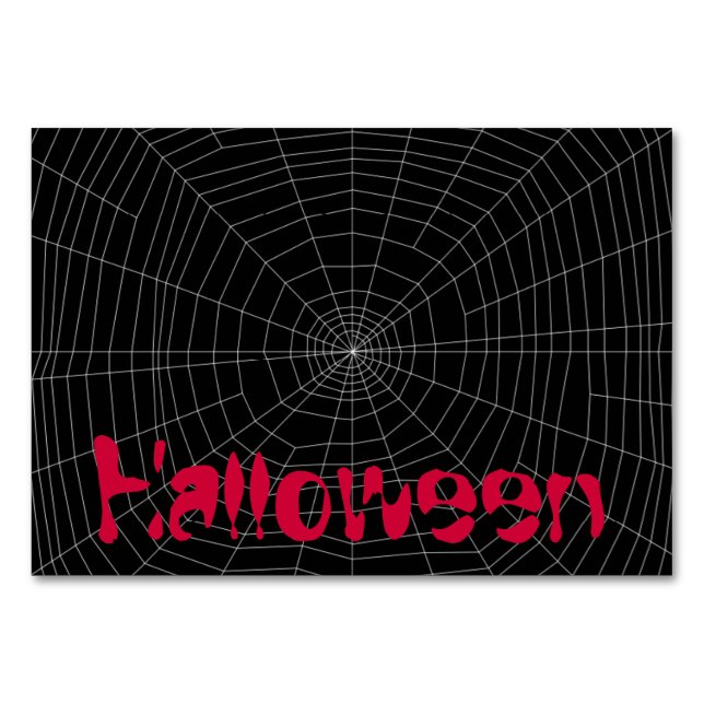 spiderweb on Black Table Number (Front)