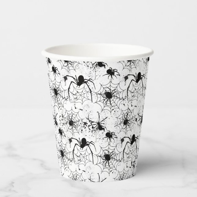Spiderweb Pattern Halloween  Paper Cups (Front)