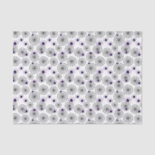 Spiderweb & Purple Spiders Halloween White Pattern Tissue Paper