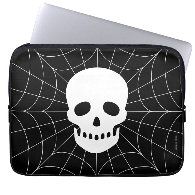 Spiderweb Skull Electronics Bag (Front)