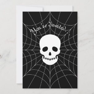 Spiderweb Skull Invitation